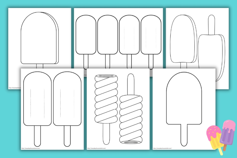 popsicle template outline example pages
