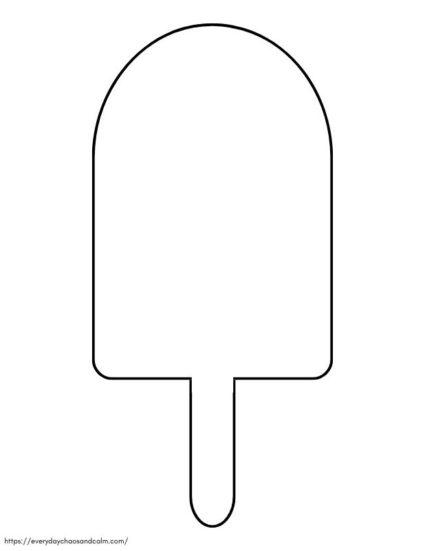 printable popsicle template for crafts and decoration