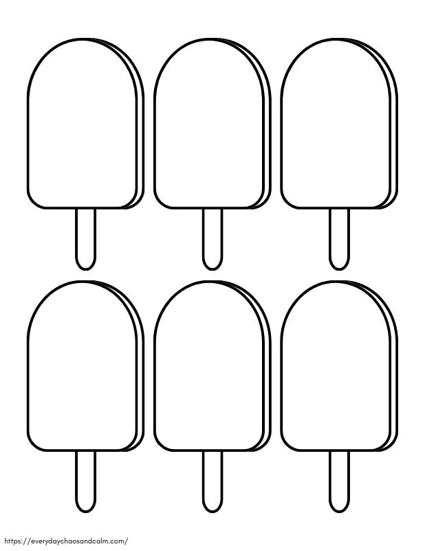 printable popsicle template for crafts and decoration