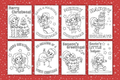 Printable Christmas Cards To Color - Printable Christmas Cards To Color 1 480x320 