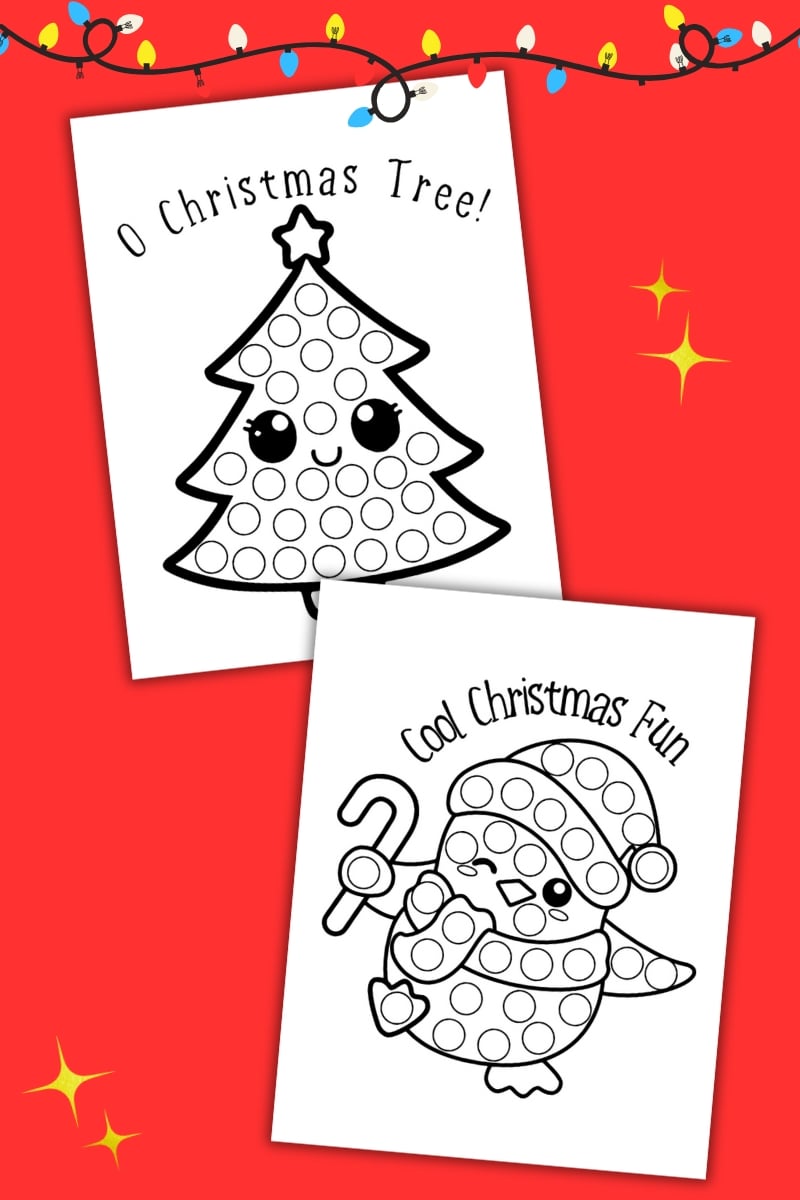 printable christmas dot marker