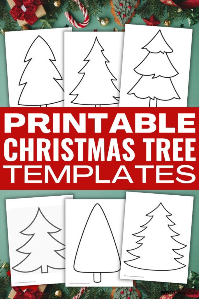 printable christmas tree template outlines