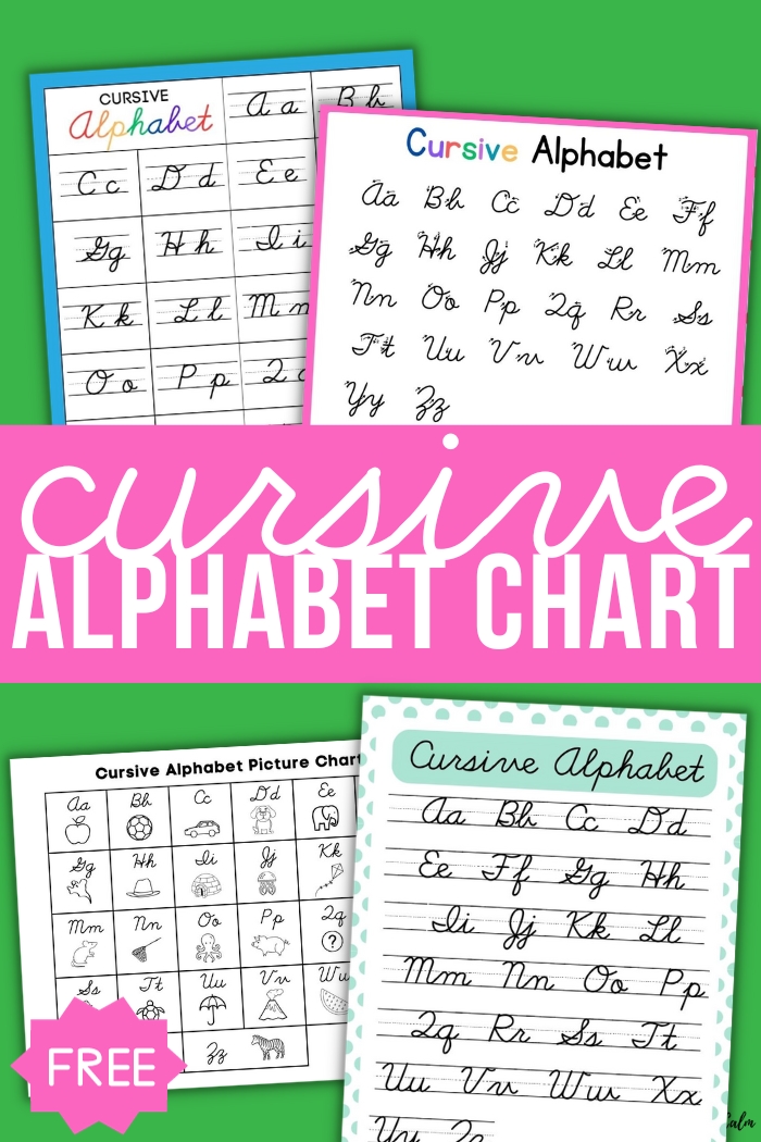 printable cursive alphabet chart