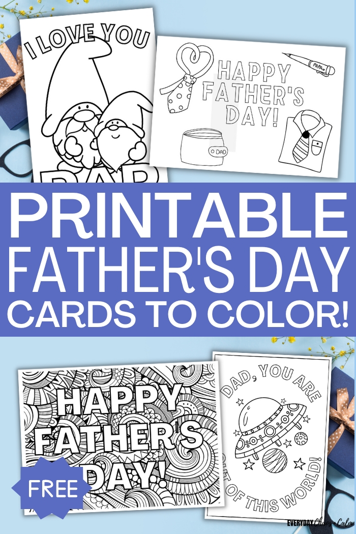 printable father's day cards to color for kids
