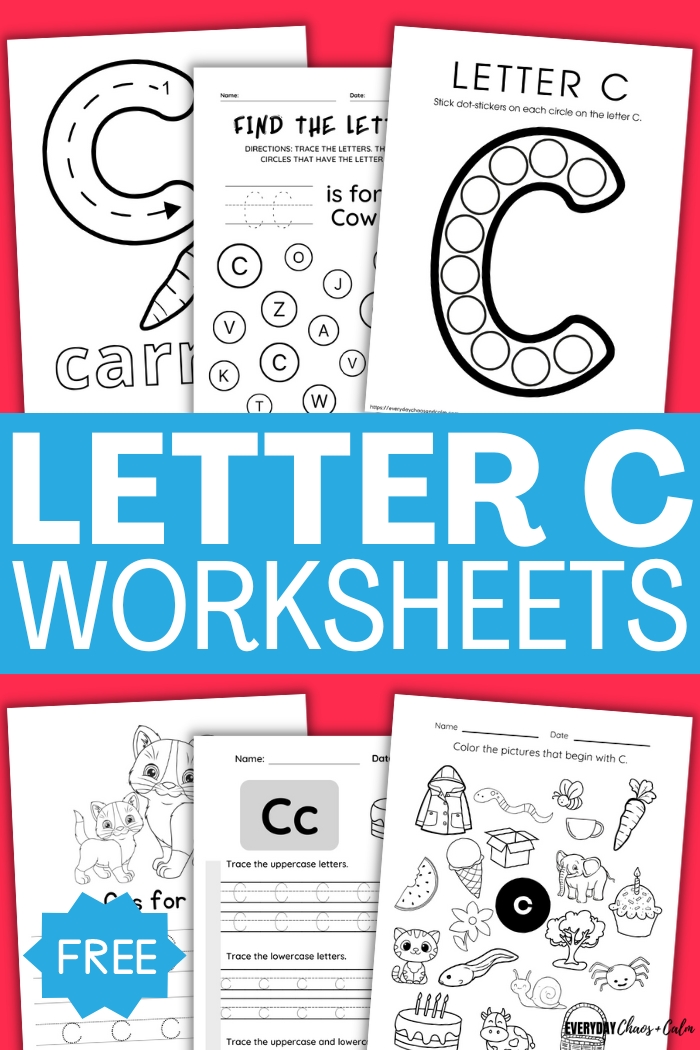 printable letter c worksheets