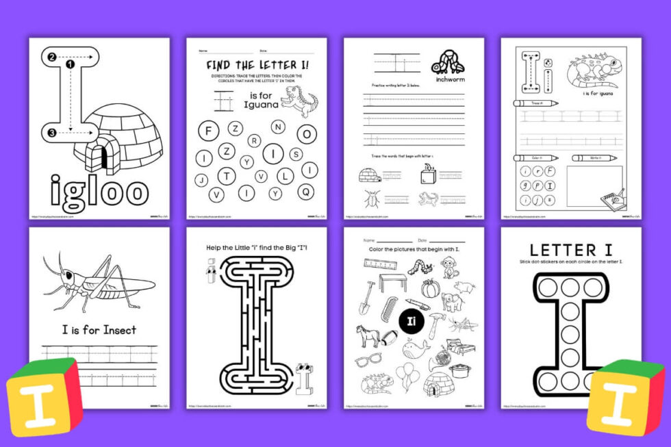 Printable Worksheets The Letter I