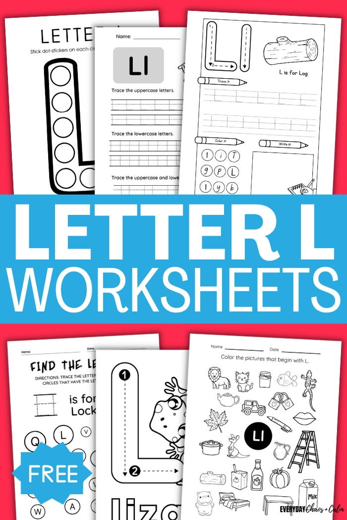 free printable letter l worksheets