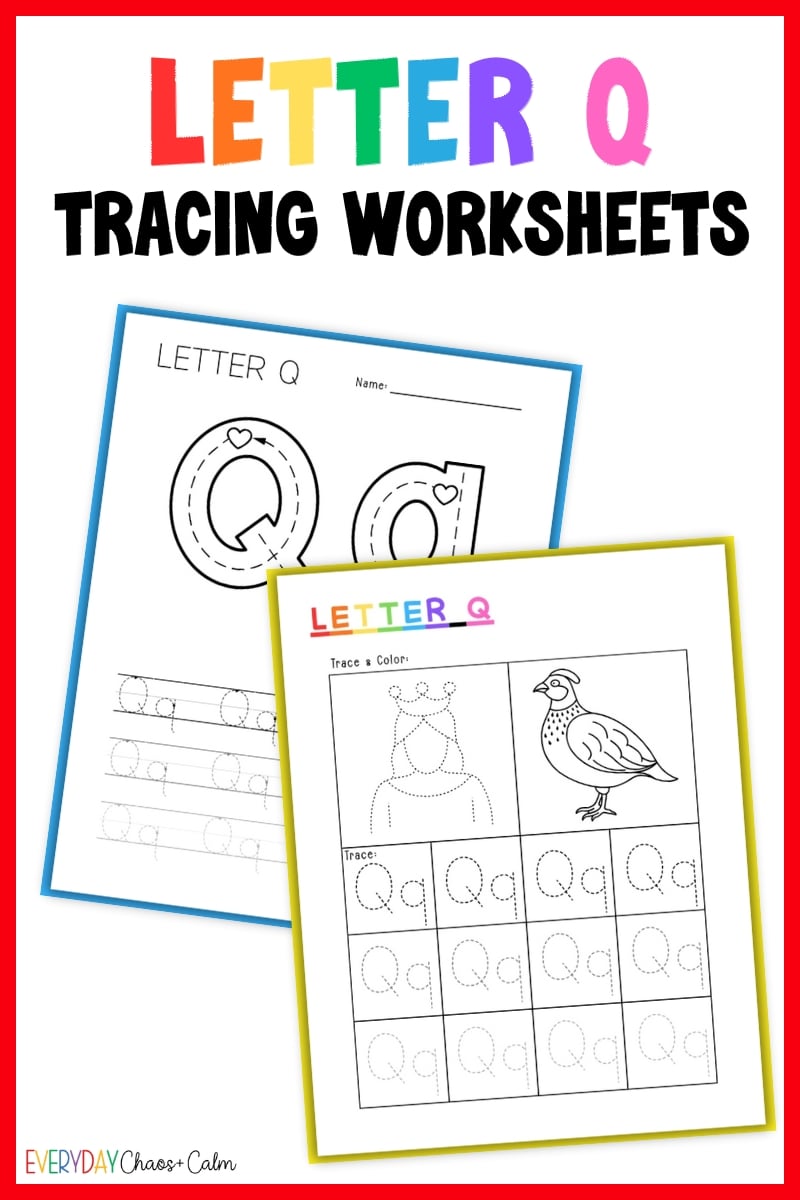 printable letter q tracing worksheets