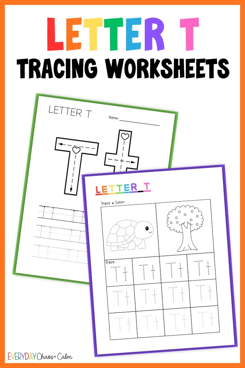 printable letter t tracing worksheets