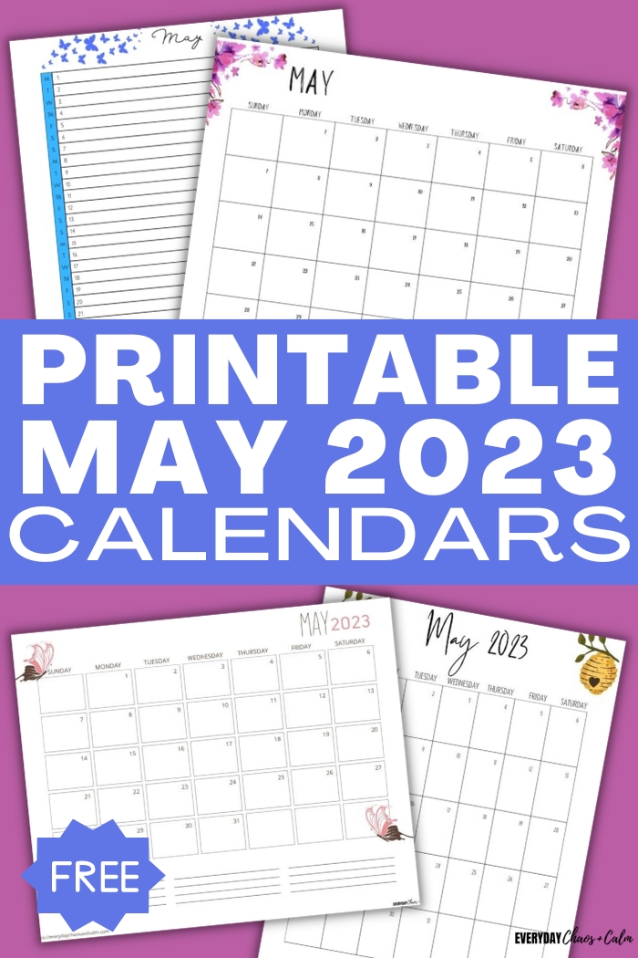 printable may 2023 calendars