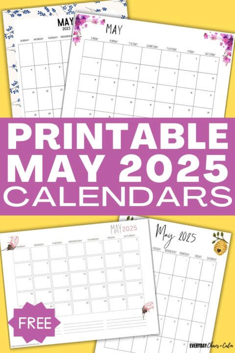 Free Printable May 2025 Calendars