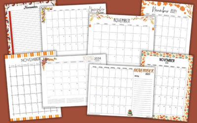 Free Printable November 2024 Calendars