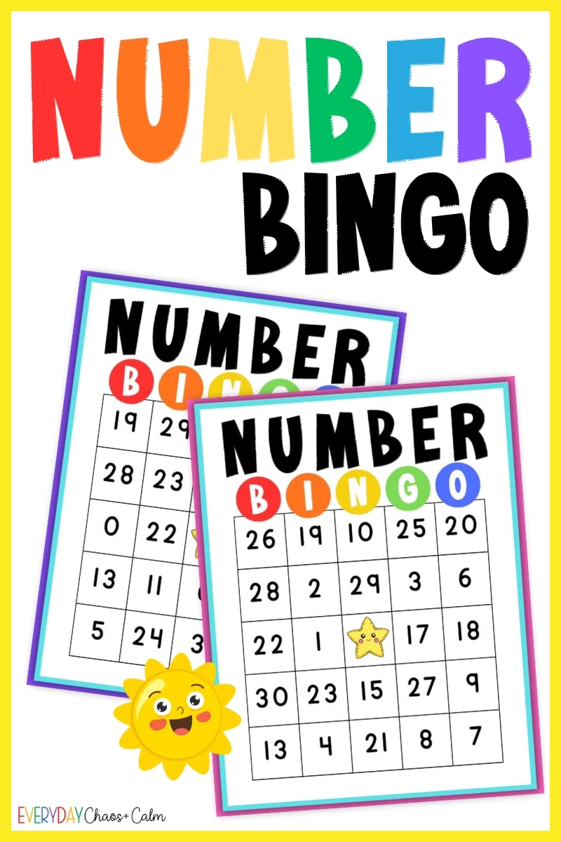 printable number bingo boards