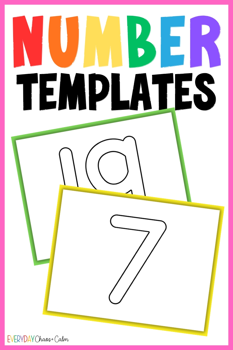 printable number templates