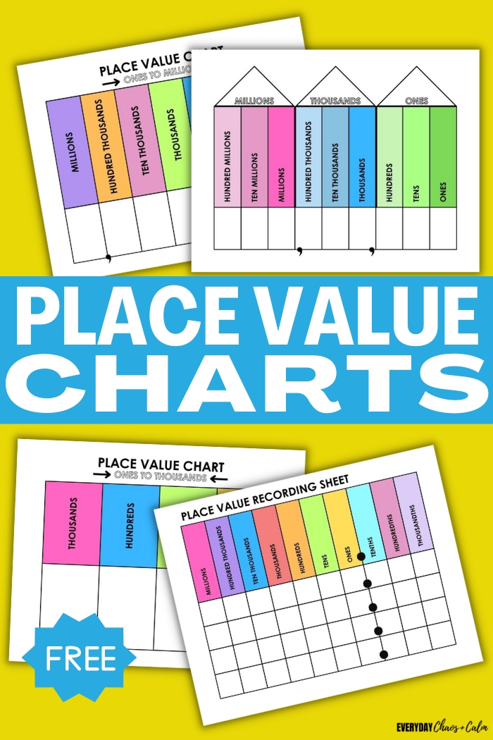 Free Printable Place Value Charts