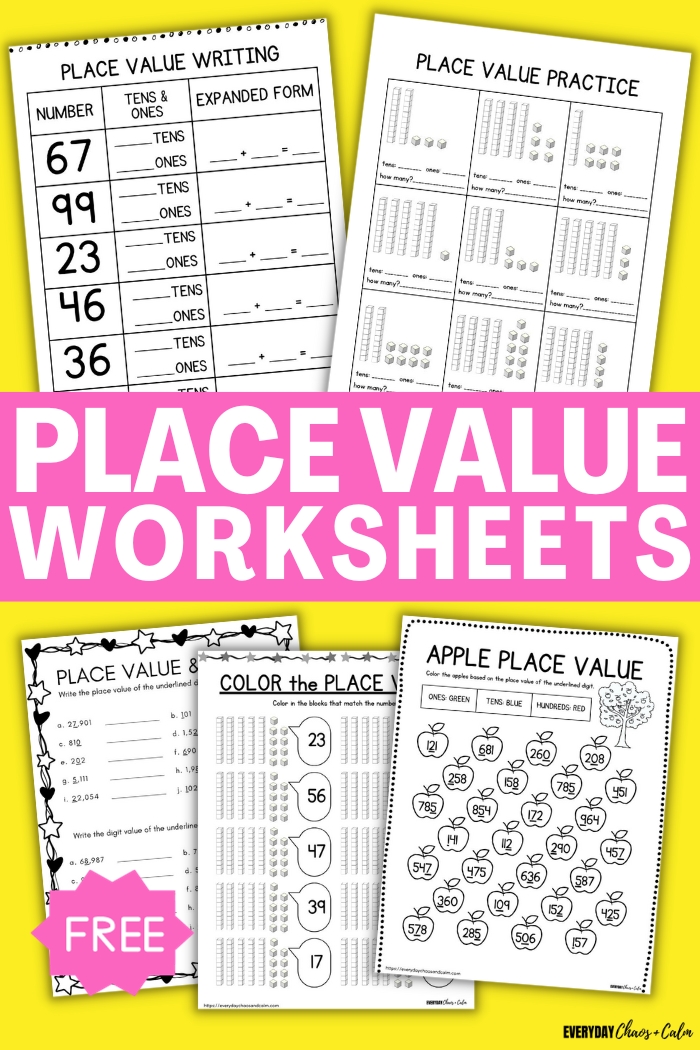printable place value worksheets