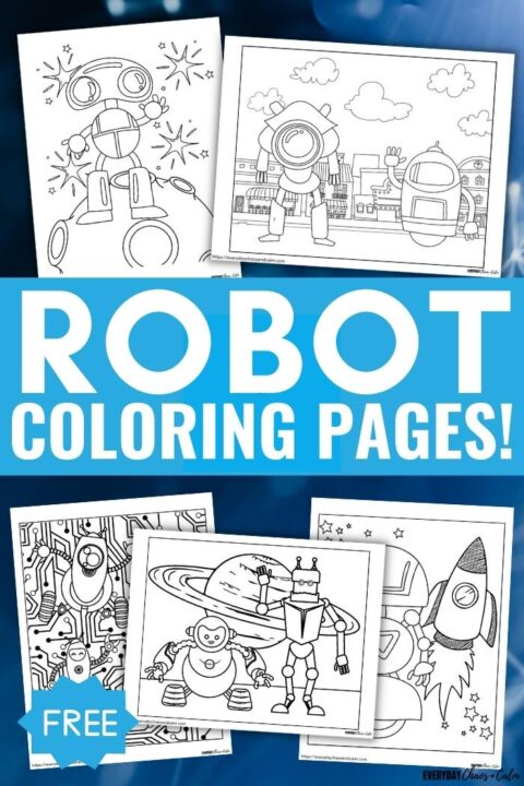 Free Robot Coloring Pages For Kids