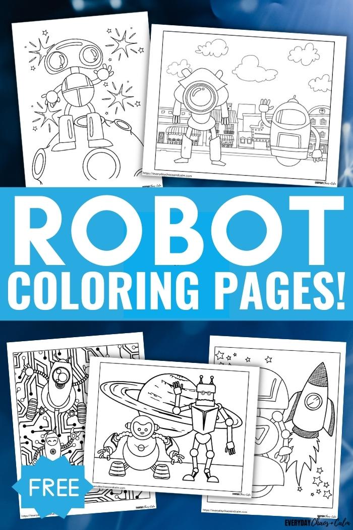 robot coloring pages 
