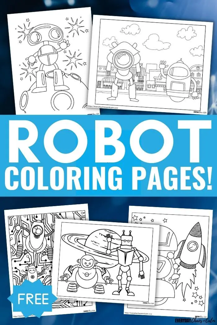 Robot Coloring Pages - Reading adventures for kids ages 3 to 5