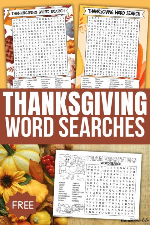 Free Printable Thanksgiving Word Searches