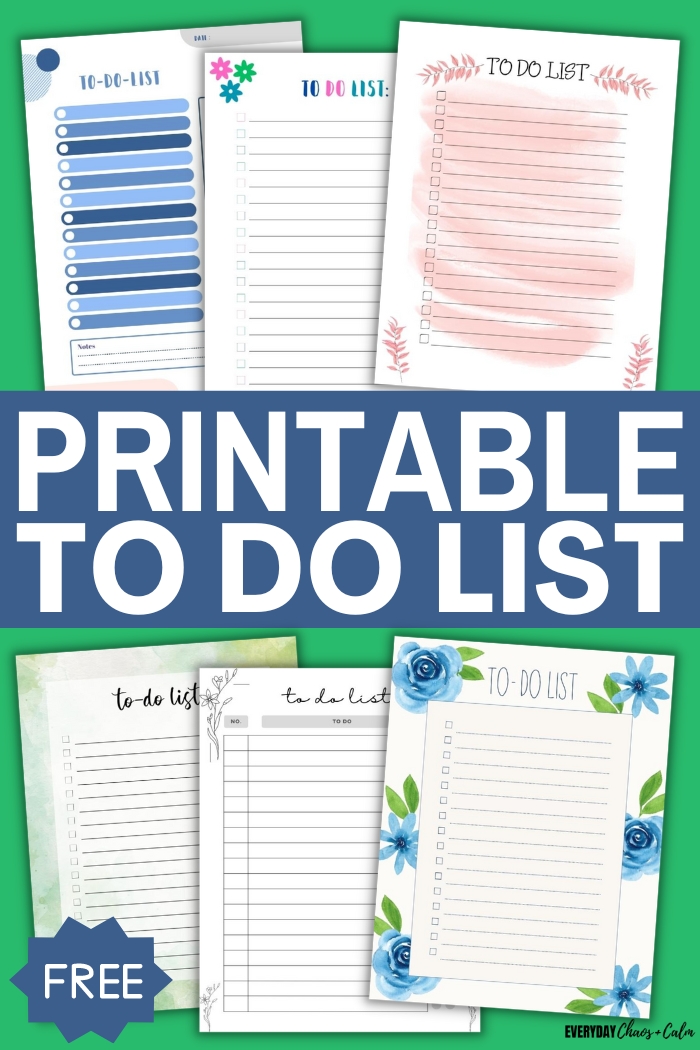 Free Printable To Do List Templates