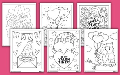 7 Free Valentine Coloring Pages for Kids