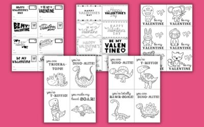 Free Black and White Printable Valentine Cards for Kids