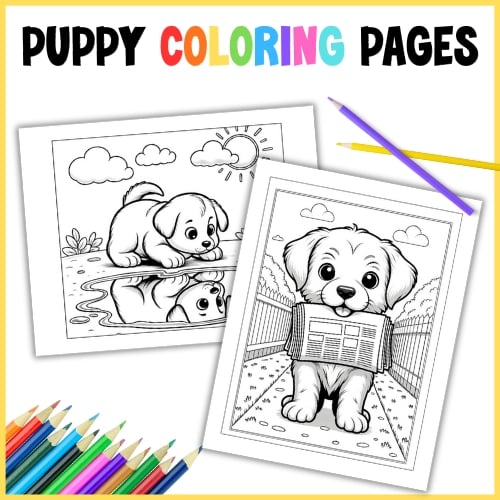 puppy coloring pages