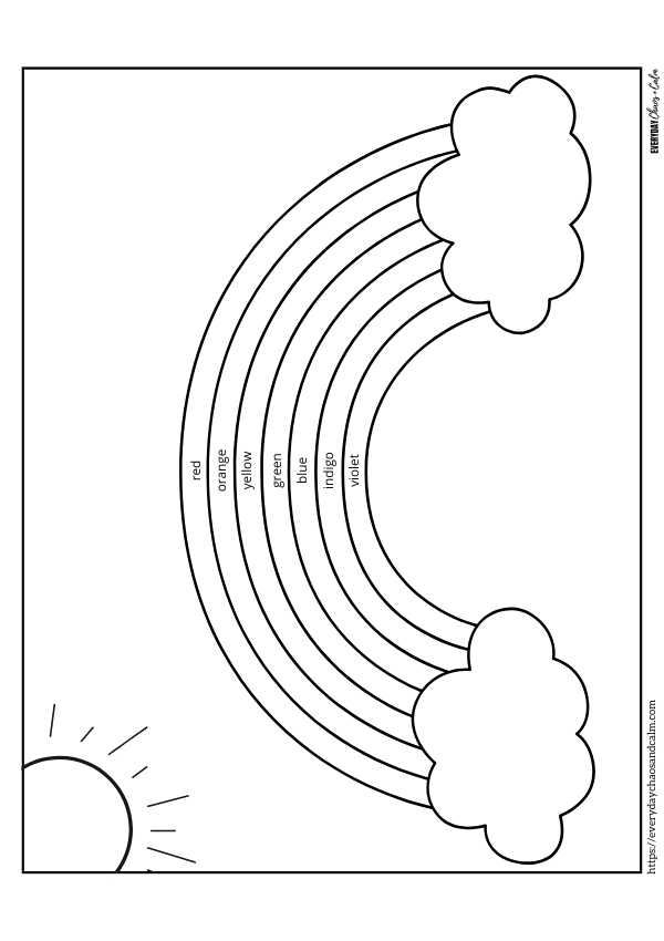Free Printable Rainbow Coloring Pages