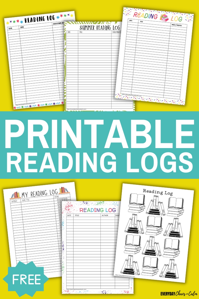 printable reading log