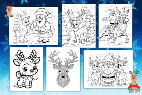 Free Printable Reindeer Coloring Pages For Kids