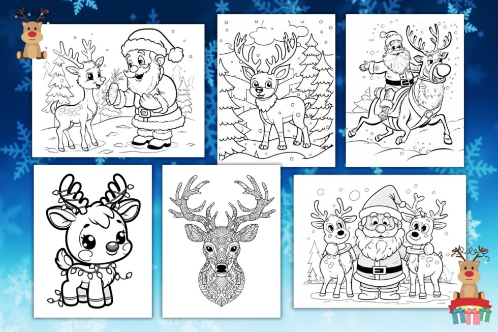 Free Printable Reindeer Coloring Pages For Kids
