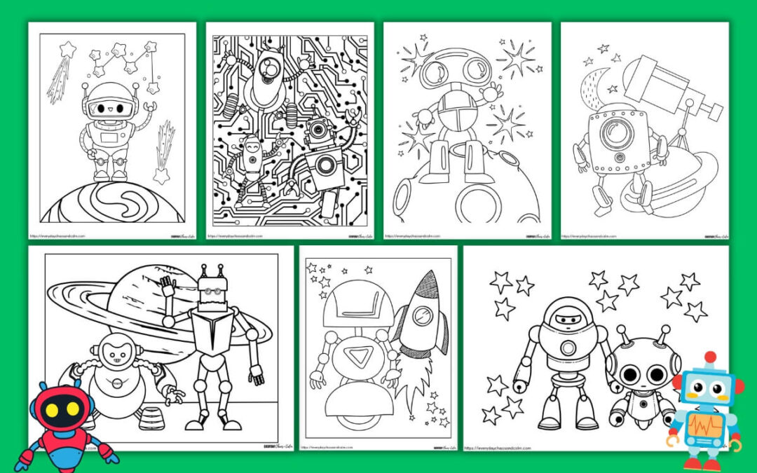 Free Robot Coloring Pages for Kids