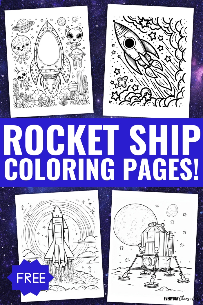 rocket ship coloring pages