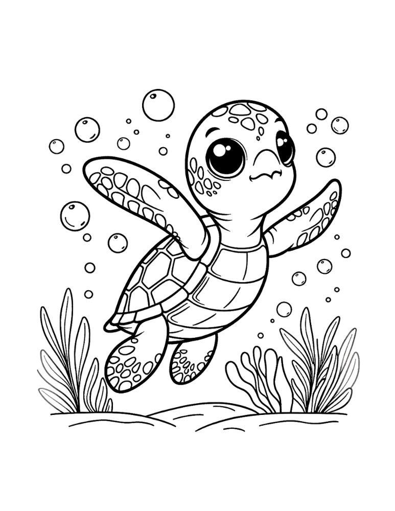 Coloring Page Of A Sea Turtle Coloring Page Of A Sea Turtle