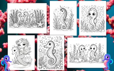 Free Seahorse Coloring Pages for Kids