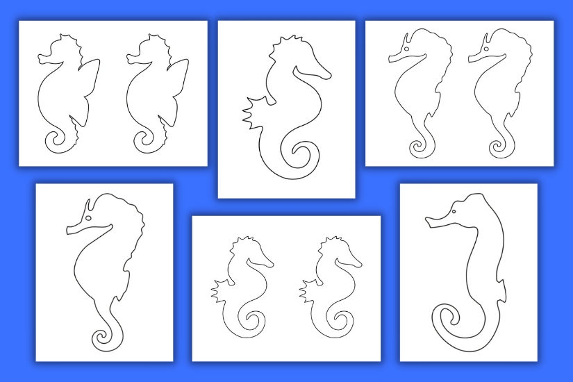 Free Printable Seahorse Template for Crafts