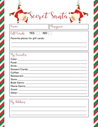 Get Into The Holiday Spirit With Our Secret Santa Wish List Template 