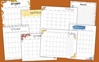 Printable September 2027 Calendars