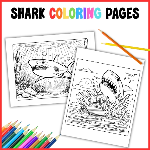 shark coloring pages