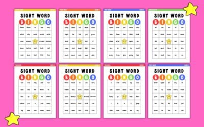 Free Printable Sight Word Bingo Games for Kids