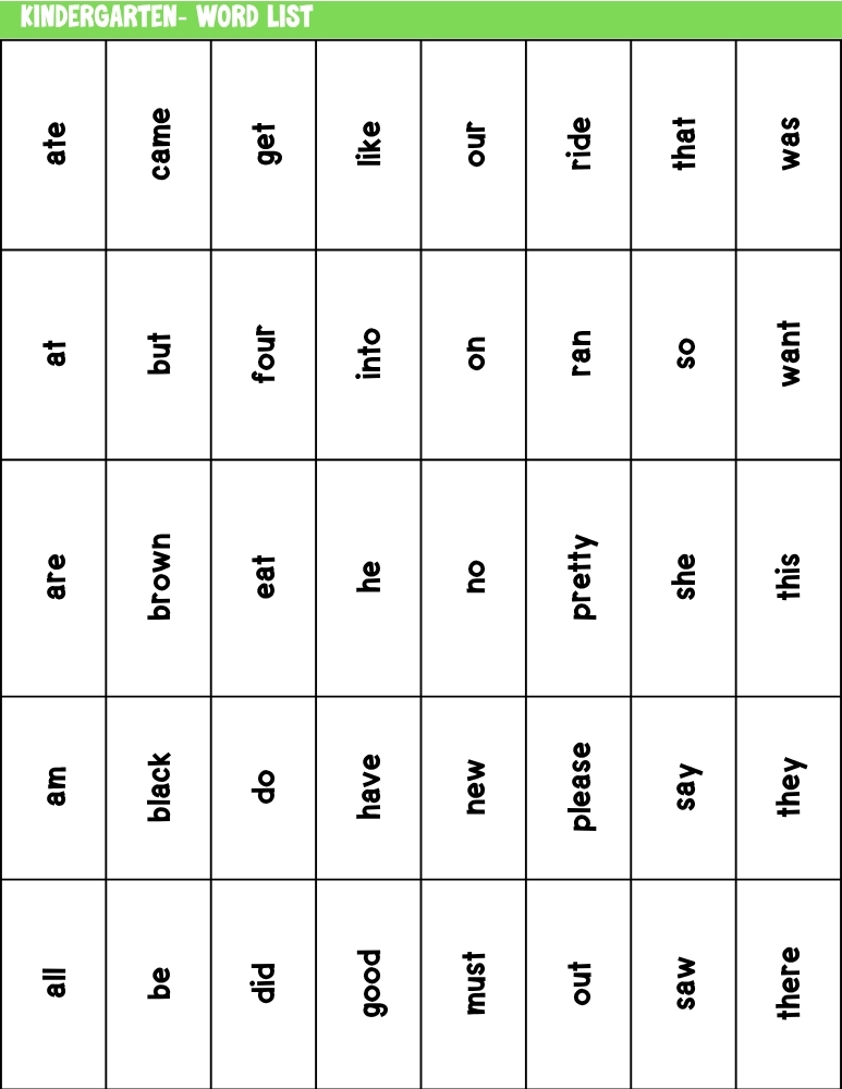 sight word bingo games, education printable, PDF, instant download, kids