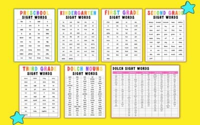 Printable Sight Word Lists