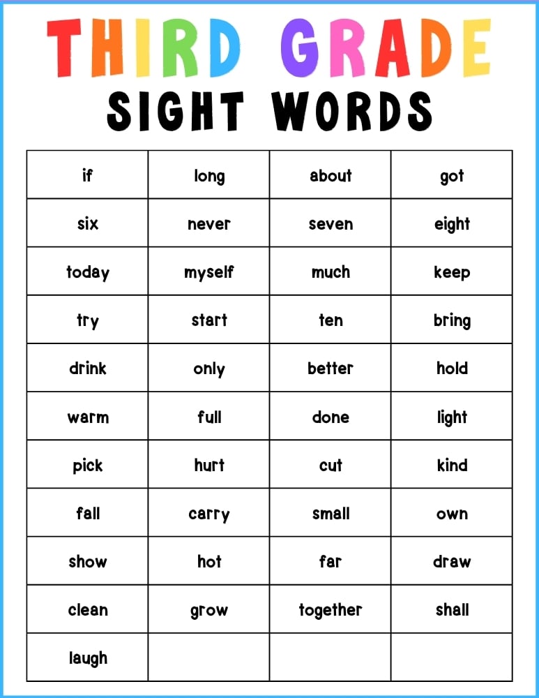 dolch sight word lists, reading, education printable, PDF, instant download, kids