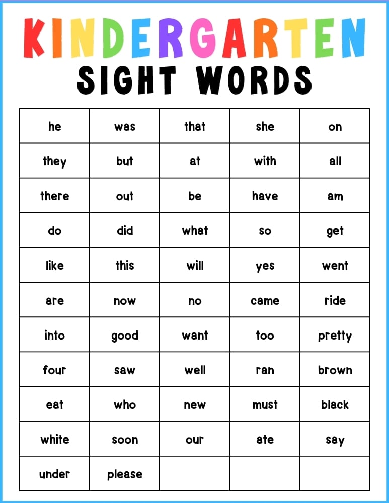 dolch sight word lists, reading, education printable, PDF, instant download, kids