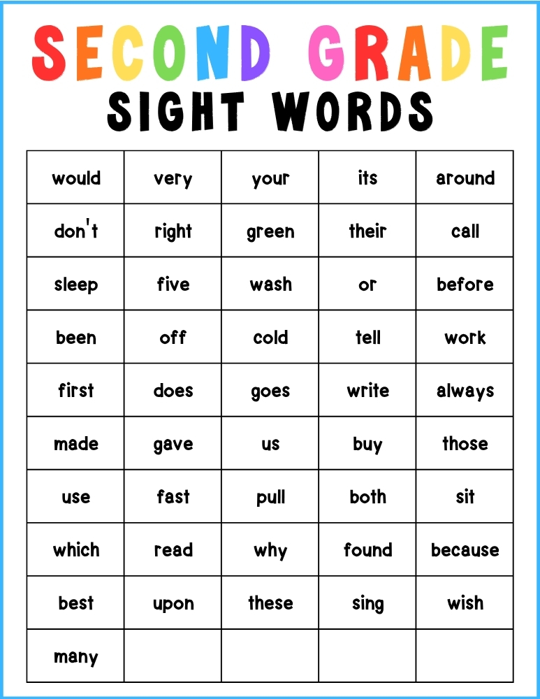 dolch sight word lists, reading, education printable, PDF, instant download, kids