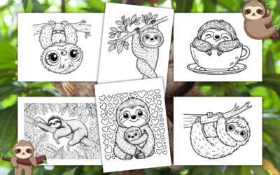 Free Sloth Coloring Pages for Kids