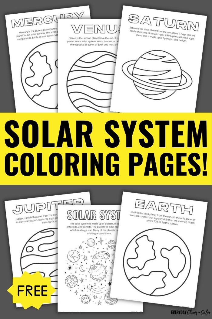 solar system coloring pages with example pages