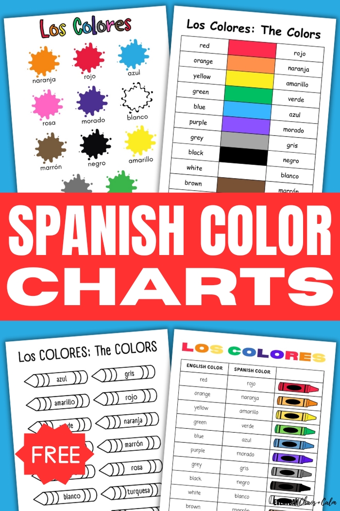 spanish colors charts 