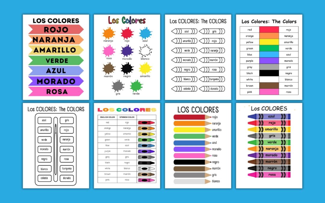 Free Printable Spanish Colors Charts for Kids